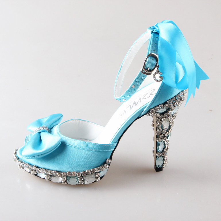 blue wedding shoes