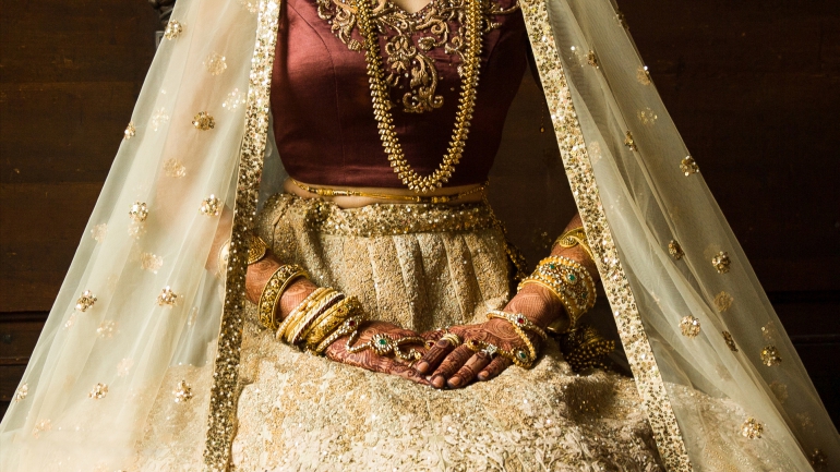 candid bridal shot