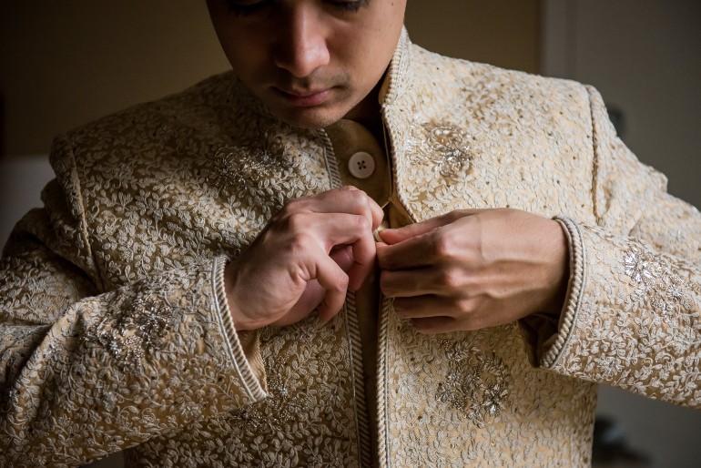 groom getting ready