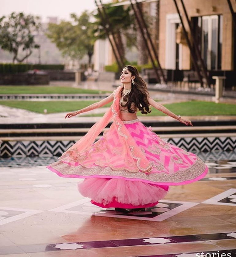 pink lehenga