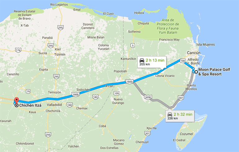 Moon Palace to Chichinitza