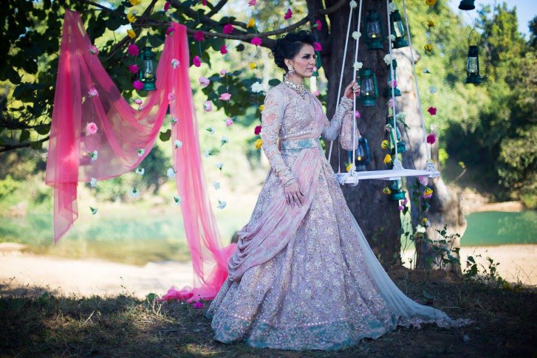 pink lehenga