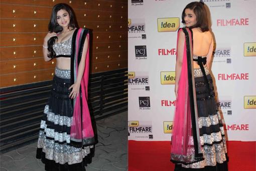 alia1 Indian Wedding Fashion Inspiration- Filmfare Awards 2013