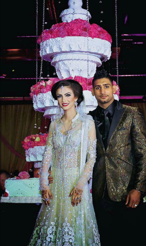 amir khan faryal makhdoom walima portrait