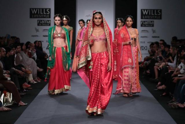 Anupamaa by Anupama Dayal at Wills Lifestyle India Fashion Week 2014 lehngas saris