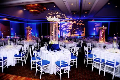 Blue and Purple Elegant Indian Wedding Reception