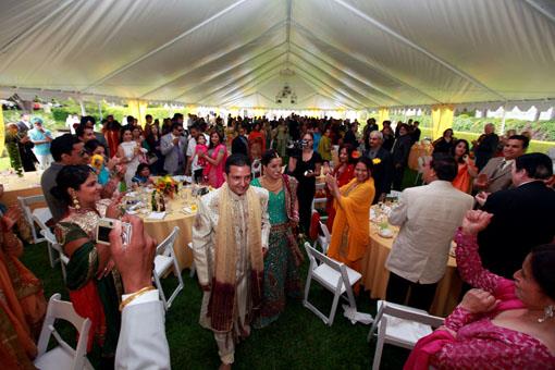 Daytime Outdoor Indian Wedding Reception