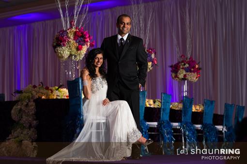 Extravagant Peacock Themed Indian Ballroom Reception - 4