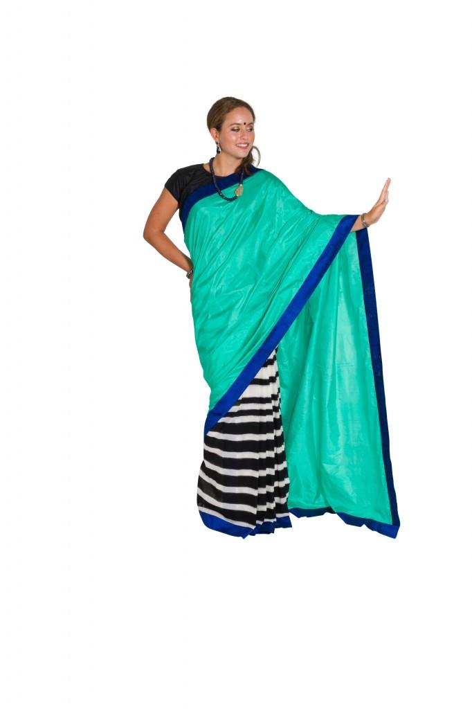 Turquoise Vision Saree- Masaba