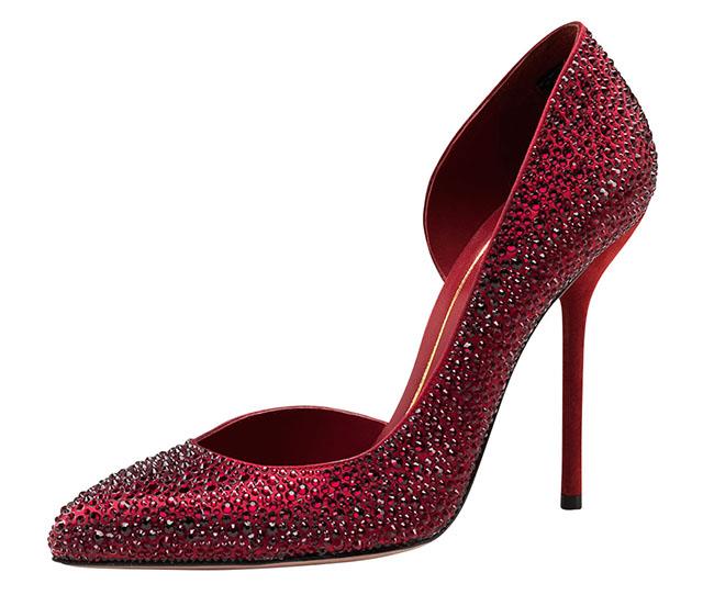 Gucci High Heel Crystal Red Indian Wedding Shoes