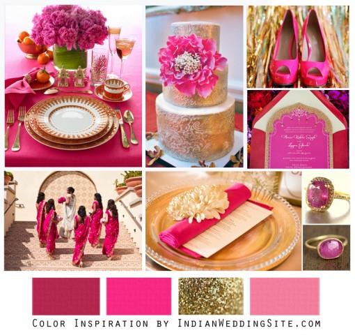 blush and gold color palette