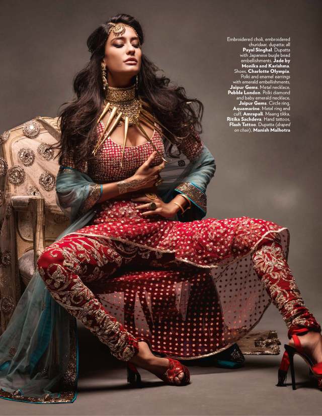 Lisa Haydon As A Sexy Modern Indian Bride For Vogue India