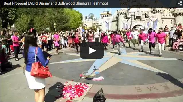 Flash Mob Indian Wedding Proposal at Disneyland