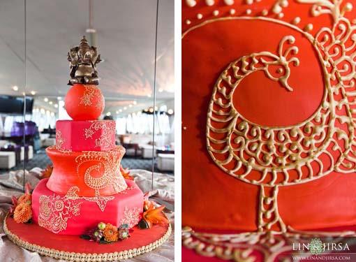 Shalini Vadhera and Tony Potts wedding reception cake