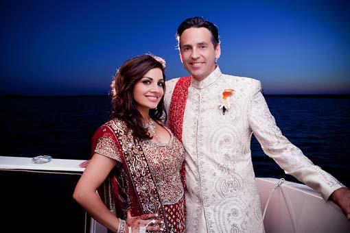 Shalini Vadhera and Tony Potts - Wedding Reception Portrait