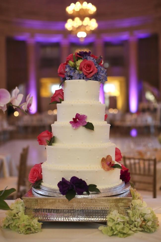 29a indian wedding white round 5 layer cake with flowers