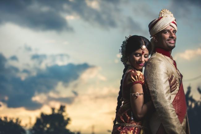27a indian wedding outdoor portrait