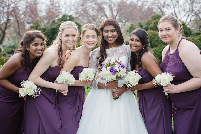 17a indian wedding bride and bridesmaid