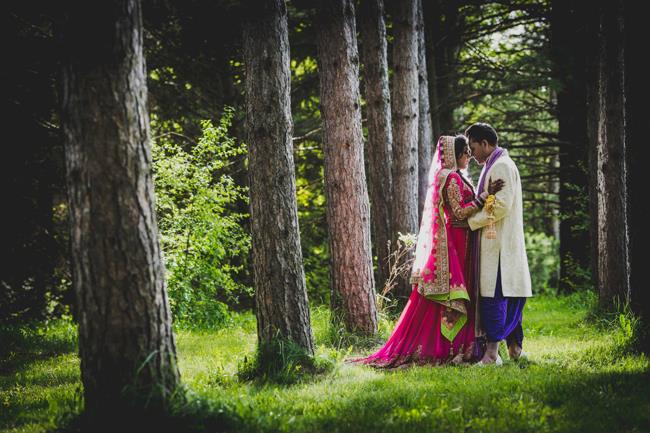 outdoor-indian-wedding-portrait-pink-bridal-lengha