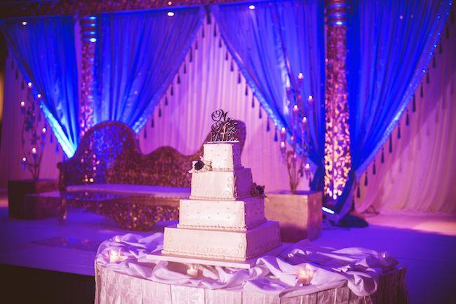 34a indian wedding reception decor and cake