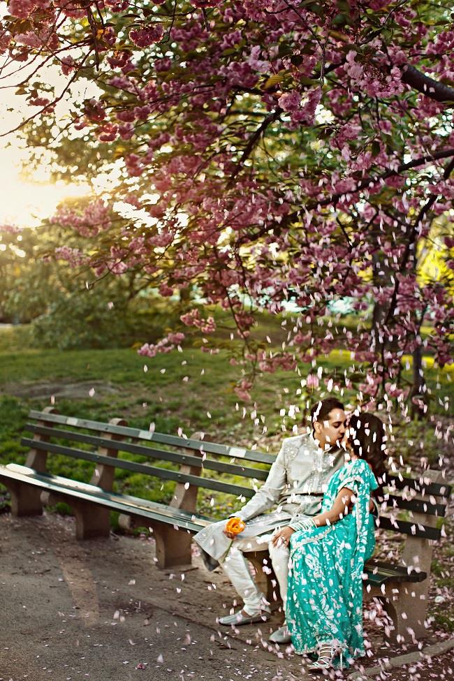 4aindian engagement session cherry blossom