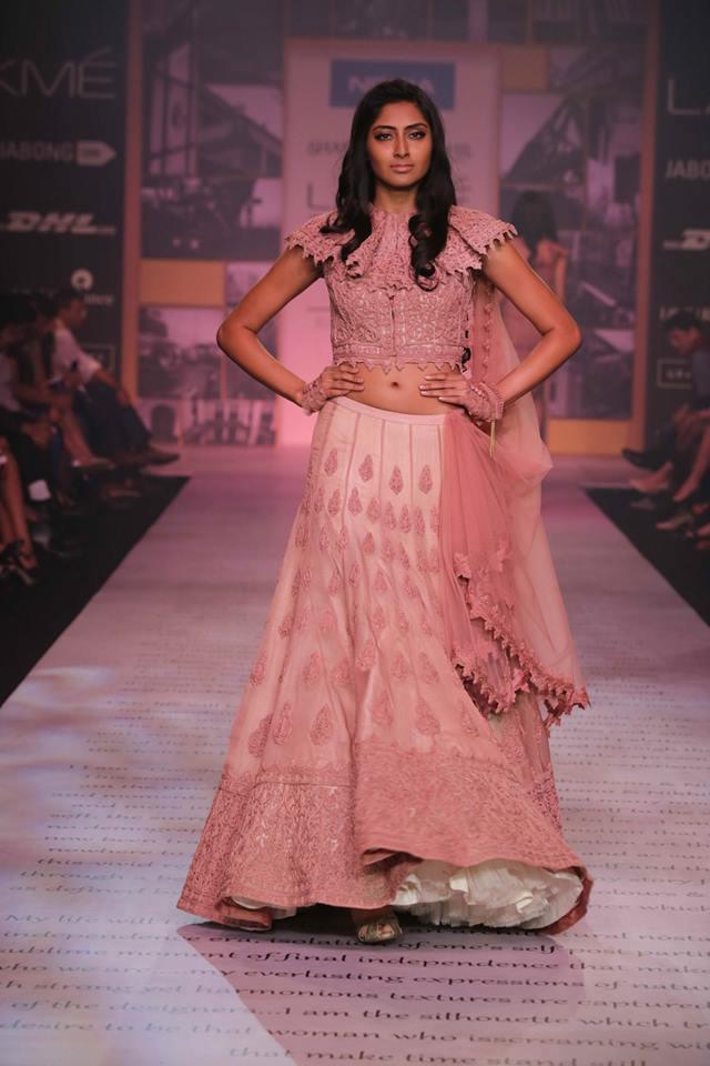 Shantanu & Nikhil Lakme Fashion Week Summer 2014 pink lehenga