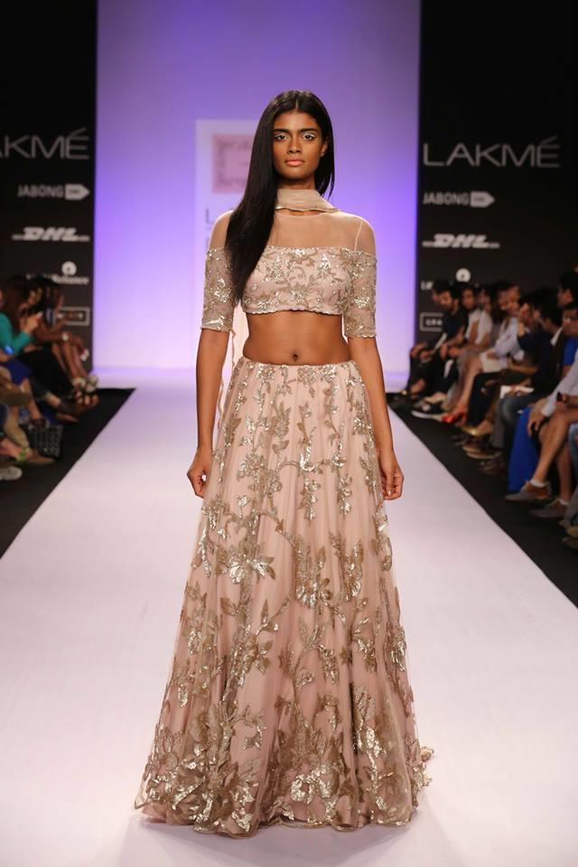 Shehlaa by Shehlaa Khan Lakme Fashion Week Summer 2014 soft pink lehenga