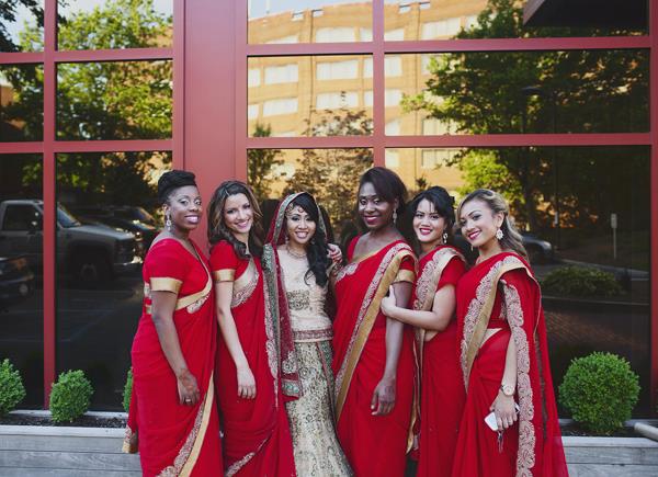 18a indian wedding bridesmaid saris