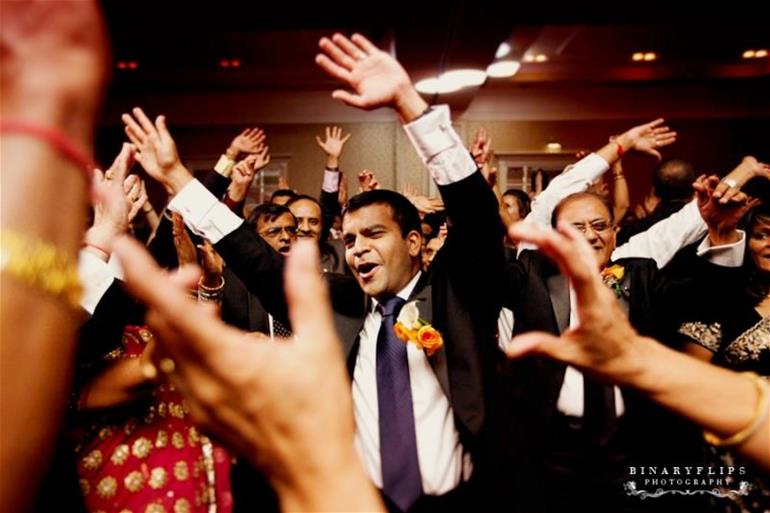 indian wedding reception dancing