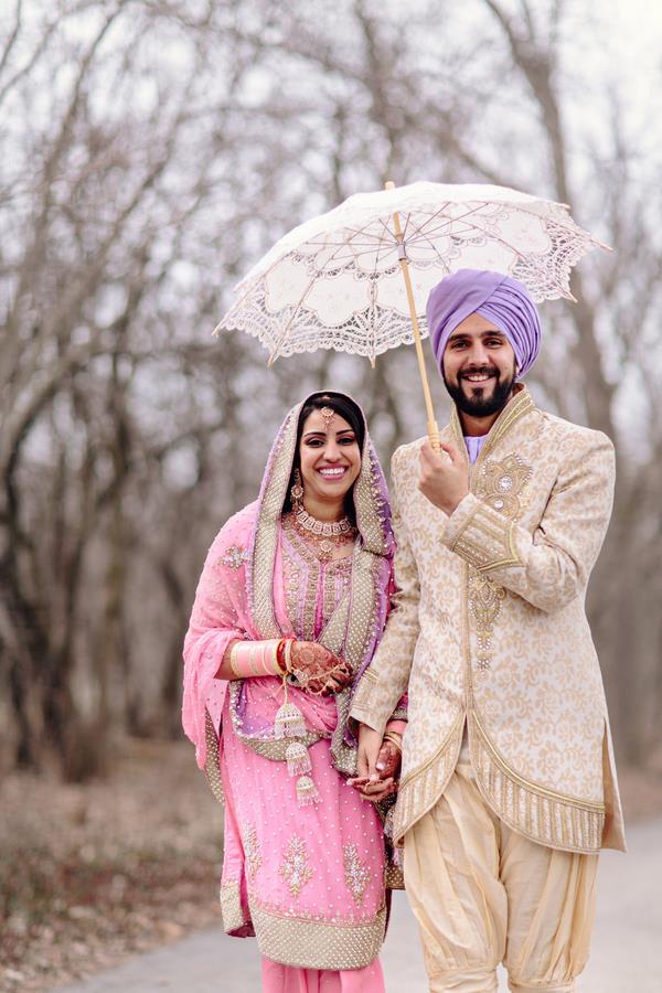 23a Indian Sikh wedding lace umbrella