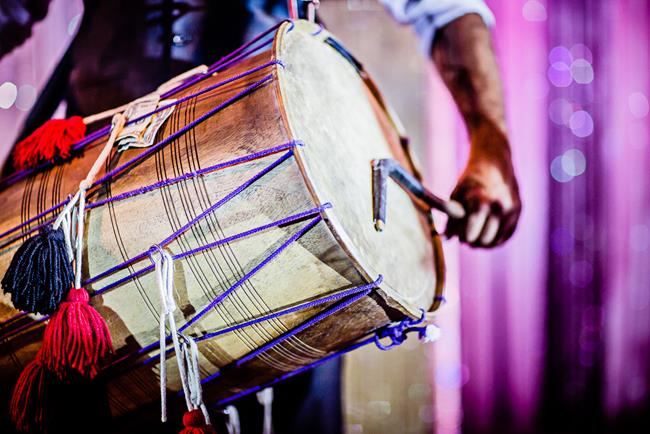 Live dhol performance show at Indian wedding reception
