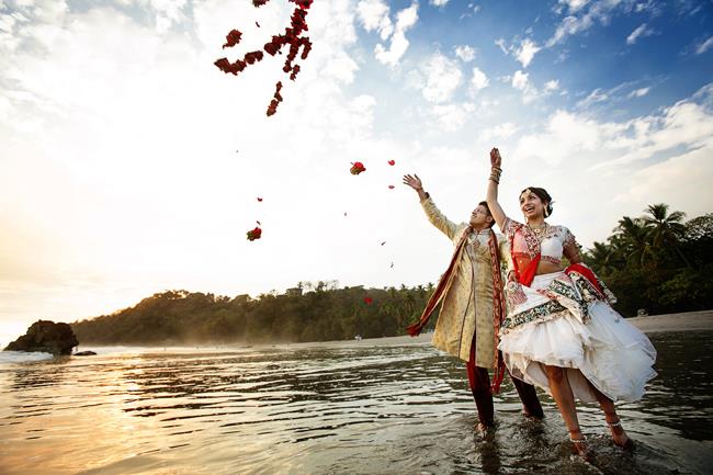 64a indian wedding bride and groom portrait