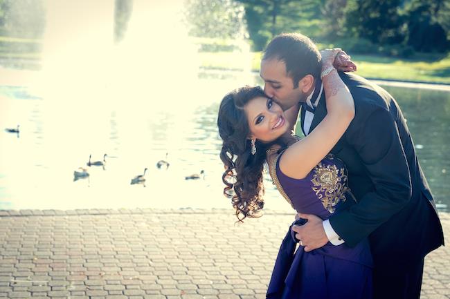 52a indian wedding bride and groom portrait