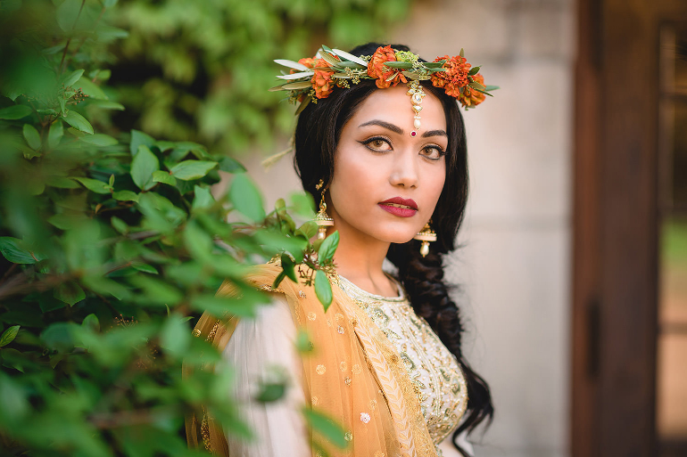 An Indian Bride's Guide to Wearing Flowers in Hair