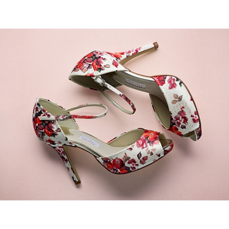 floral bridal shoes