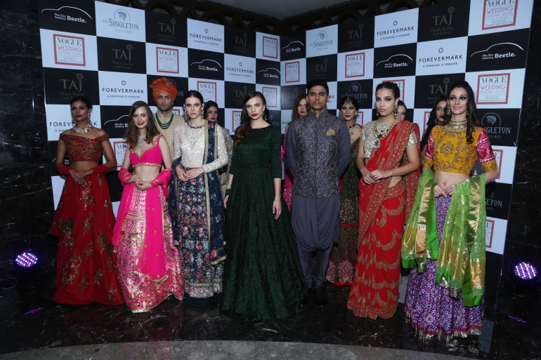 Models showcasing wedding trends for the season at Day 3 of Vogue Wedding Show 2016 at Taj Palace, New Delhi