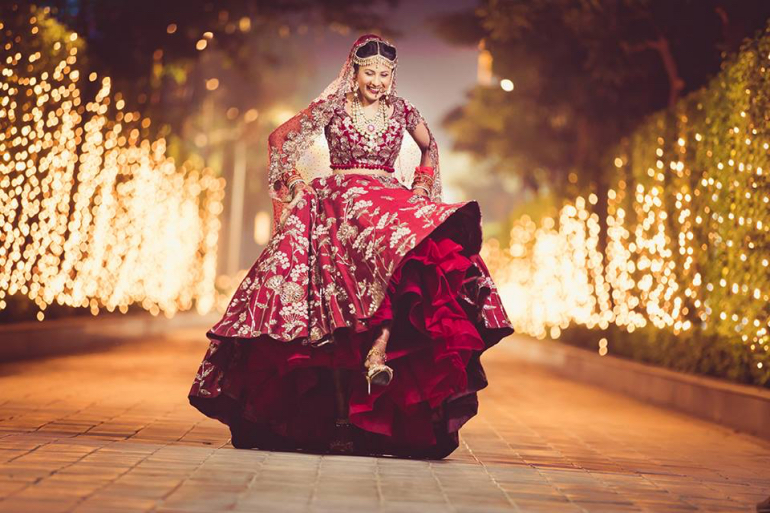 playful bride hitched and clicked