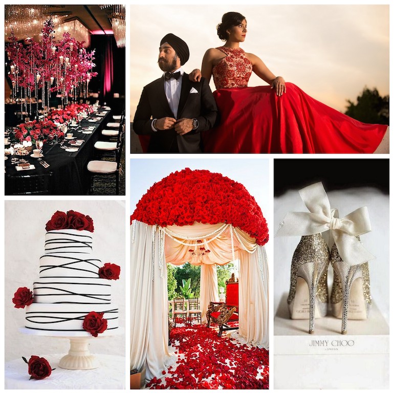 Red and Black Color Inspiration Board