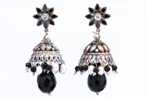 tiffany monochrome jhumkas