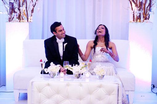 Chic and Modern New Jersey Indian Reception