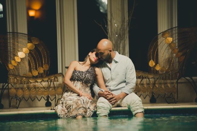 11 indian feet in pool engagement shoot