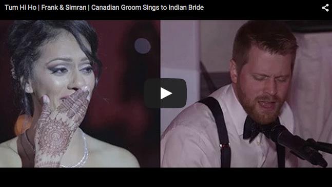 Groom Serenades His Indian Bride During Their Wedding Reception