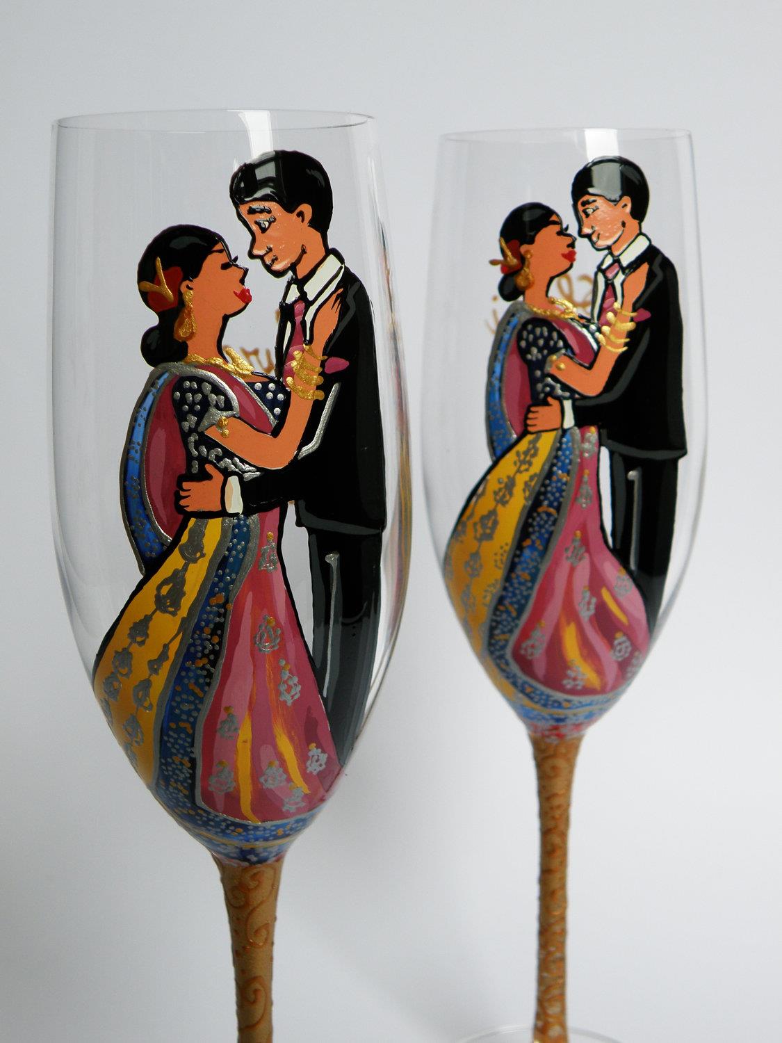 Shaadi Love: Indian Toasting Glasses
