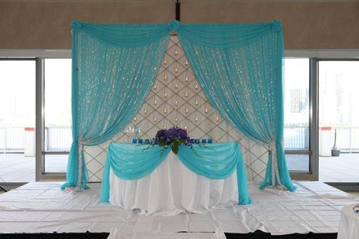 Heavenly Blue and White Indian Wedding Reception