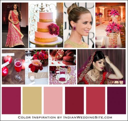 Indian Wedding Pomegranate Color Palette