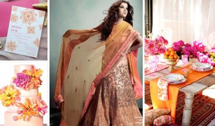 Mango, Marigold and Fuchsia - Indian Wedding Color Inspiration