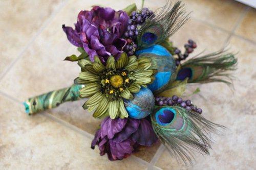 peacock-trend-indian-wedding-bouquet-inspiration Peacock Trend: Indian Wedding Bouquet Inspiration