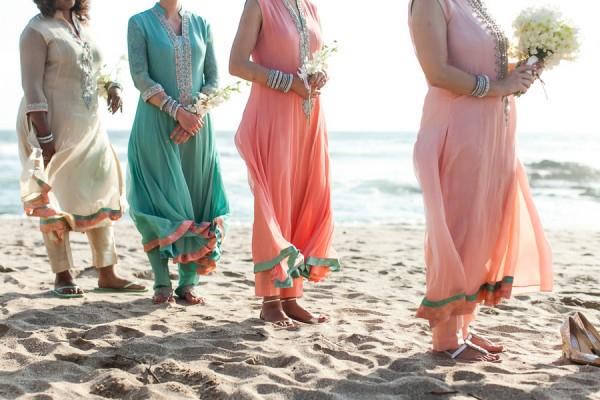 20a indian wedding beach bridesmaid