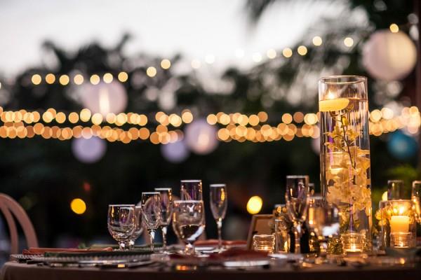37a indian wedding outdoor light and table