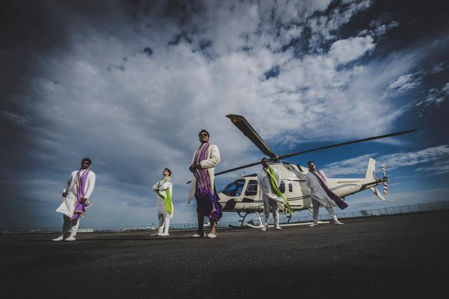 Indian Wedding Helicopter Baraat